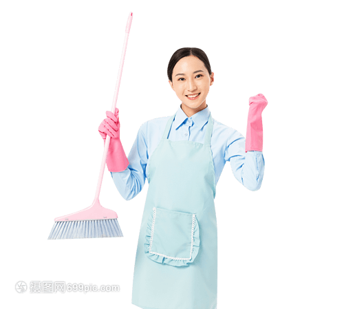 家政服務(wù) 女性掃地時(shí)的專(zhuān)業(yè)手勢(shì)與加油精神